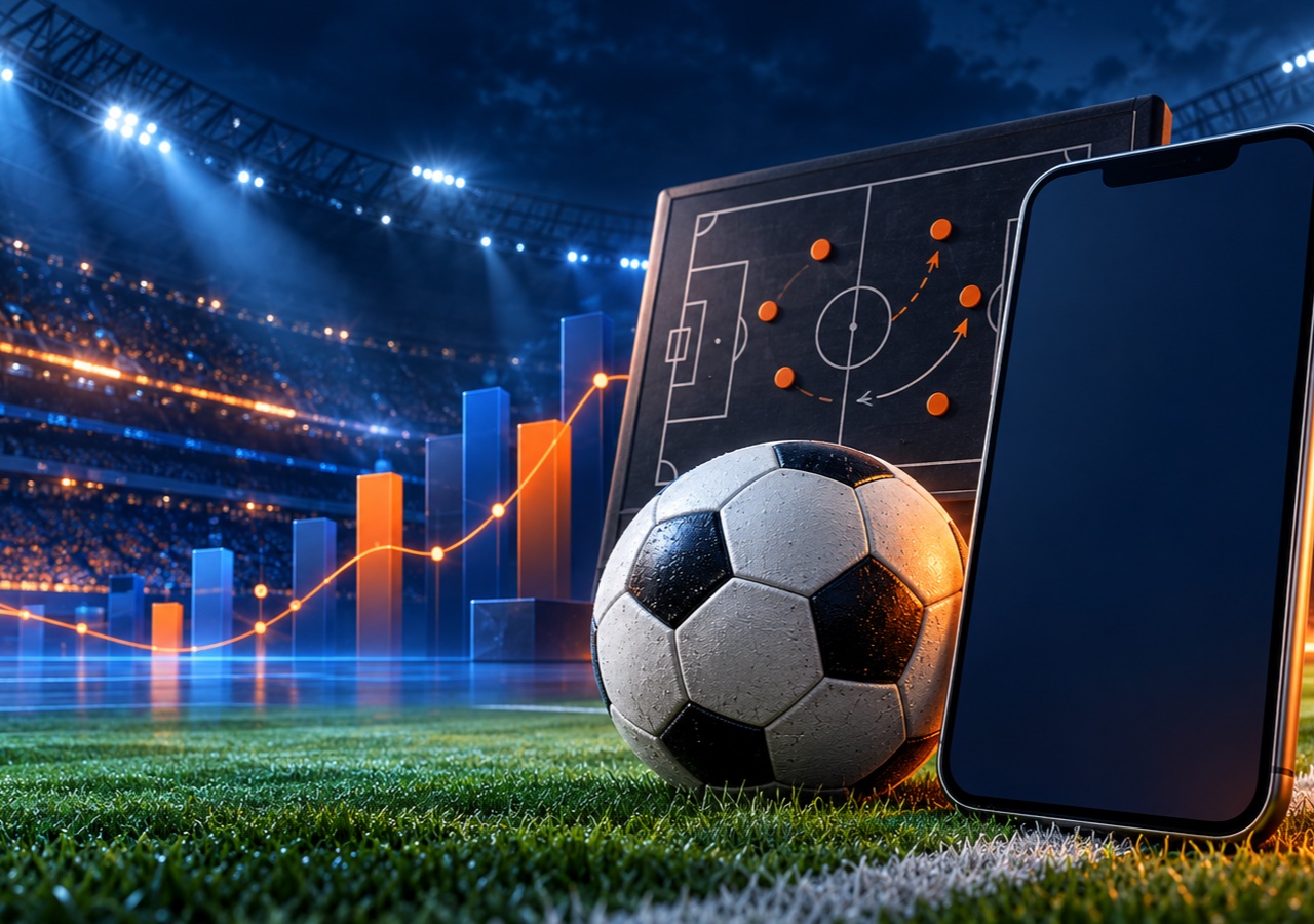 Futbol bahisleri, maç pazarları ve kupon analizi için stadyum görseli